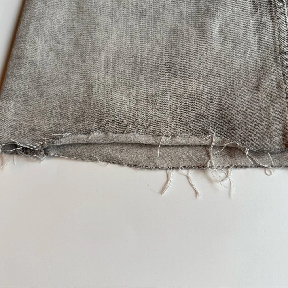 HUDSON Women's Vivid Denim Raw Hem Mini Skirt Gray SZ 25